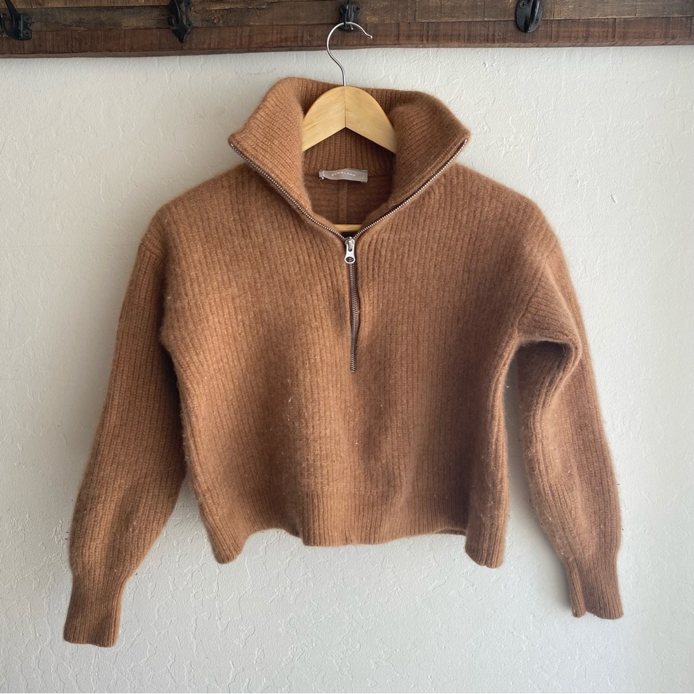 Everlane The Felted Merino Half-Zip Sweater